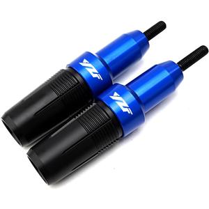 MOWOK For Yamaha R3 YZFR3 YZF-R3 r3 2015-2019 2020 2021 2022 2023 2024 2025 Motorcycle Accessories Aluminum Crash Protector Pad Falling Protection Frame Sliders Exhaust Slider (Blue, 2 pcs)