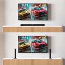 MZEIBO Sound Bar for Smart TV80W Detachable Bluetooth Soundbar with Powerful Bass, 2-in-1 Home Theater Audio System, ARC/Optical/AUX Connectivity for TV/PC/Laptop/Game Console, Black