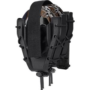Double Hangcuff Case I Double Magazine & Hangcuff Pouch, Cuff Holster I Mags and Cuff Combo Holder, for Chained/Hinged | 9mm/Glock, fit Duty Belt/Tactical MOLLE Vest