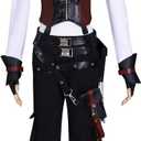 Yejue Game Cos Miss Heroine Cosplay Costume Women Cool Black Uniform Cosplay Full Set Anime Events Party Show Outfit (3X-Large)