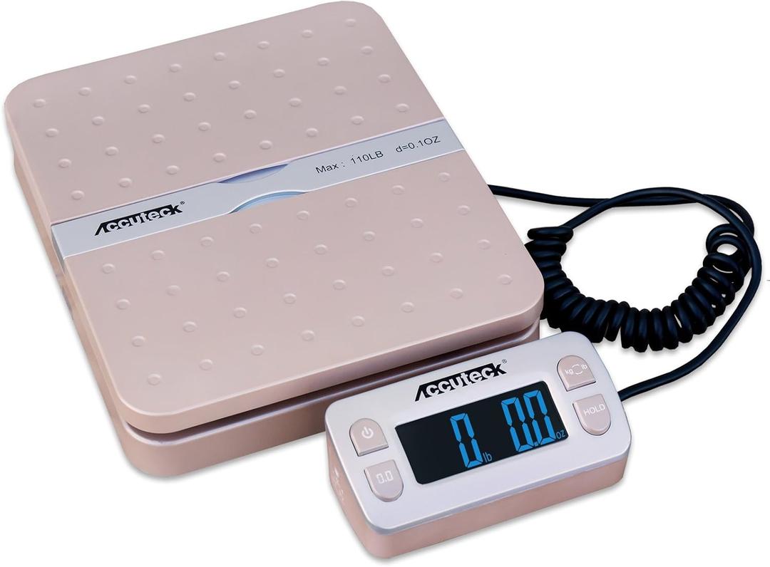 Accuteck ShipPro W-8580 110lbs x 0.1 oz Gold Digital Shipping Postal Scale, Limited Edition