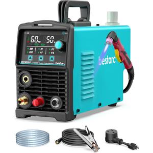 Plasma Cutter, [Pilot Arc][Large LED Display][Air Sensor] 50A bestarc Plasma Cutter Machine 110/220V Dual Voltage, 1/2'' Clean Cut 3/4 Inch Max Cut, Post Flow Mesh, 2T/4T for Beginners DIY