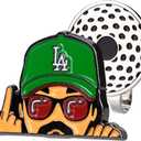 Golf Ball Marker with Hat Clip, Magnetic Golf Ball Marker, Premium Golf Accessories and Funny Golf Gifts for Man Woman and Children