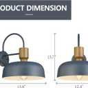 Darkaway Modern Barn Light Fixtures Wall Lamps Sconces with Hammered Metal Shade, Blue Lighting for Outdoor Indoor Patio Porch Lights, 2 Pack