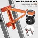 2 Pack Ladder Jacks for Scaffolding Platform Heavy Duty Steel Ladder Jacks Scaffold Bracket Extension Ladder Jack for Roofing Painting Jobsite 20 inch Platform