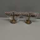 NIKKY HOME Hanukkah Menorah, Metal Jewish Candle Menorah, Artistic Candles Holder Fits All Standard Chanukah Candles Antique Design for Spiritual, Religious & Home Decor - Tree (Brown), Pack of 2