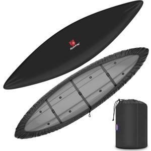 Rosefray 9.3-15 FT Kayak Cover, High-performance Marine kayak covers, Comfortable ShoulderStrap, Waterproof UV Resistant, Fade-Resistant Dustproof Fishing Boat Cover for Outdoor Storage