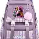 Cartoon Backpack for Women, Large Capacity Travel Backpack Commuter Bag KPOP