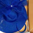 Kgromfy Women's Wide Brim Fascinator Hat Tea Party Headband Large Vintage Church Hat Lady Headwear for Derby Wedding Cocktail