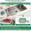 Sink Rack for Bottom of Sink 18"x12-1/2", Stainless Steel Center Drain