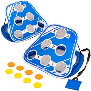 GoSports Splash Skip Floating Pool Cornhole Game Stone Skipping Swimming Pool Game for Adults & Family Water Cornhole Game for Pools & Lakes