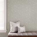 NuWallpaper Poplin Texture Peel and Stick Wallpaper, Grey, Textured Removable Wallpaper, 20.5 in x 18 ft