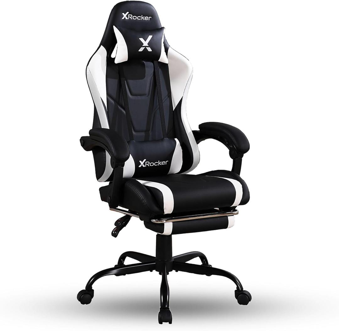 X Rocker PC Computer Gaming Desk Chair with Wheels, College Dorm Room Essentials for Guys and Girls, Adjustable, Ergonomic Office Chair for Gamers