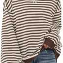 ANRABESS Women Striped Sweatshirts Oversized Crewneck Long Sleeve Shirts Y2K Pullover Top 2025 Fall Outfits Fashion Clothes Size M