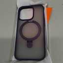 TORRAS Ultra Magnetic for iPhone 14 Pro Case with Sturdy Stand, [Exceed 3X Mil-Grade Shockproof & Compatible with MagSafe] Sleek Unbreakable Kickstand Case Ostand Series, Matte Purple