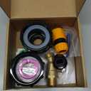 275-330 Gallon IBC Tote Tank Adapter,3-Size IBC Tote Hose Adapter, 2.44" Fine, 2 "Fine, and 2" Coarse Thread,3/4" Male NPT Inlet 3/4" Male GHT Lead-Free Brass Hose Faucet Garden Hose Connector
