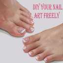 216pcs French Tip Press on Toenails Short SquareOPkssnails Pink Toe Nail Press On, Pre-Designed Soft Gel Toe Nail Tips, Soak off Acrylic Fake Toe Nail Extensions 12 Sizes