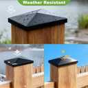 4x6 Aluminum Post Caps, Pyramid Wood Post Cap Waterproof Fence Posts Cover Deck Corridors Mailbox 2 Pack