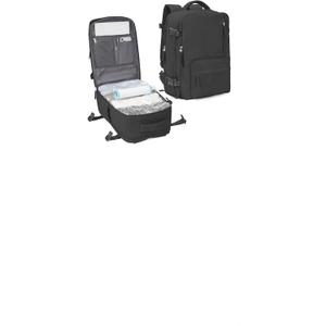 Travel Vacuum Seal Backpack for Clothing with Hand Pump 18x14x8 inches Personal item Travel Essentials Storage Backpacks Vacuum Sealed Work laptop Backpack Carry on Flight Approved for Women Men Black (Large)