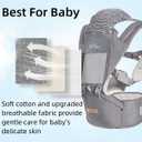 Bear Baby Carrier, 6-in-1 Baby Carrier Newborn to Toddler with Hip Seat (Ergonomic M Position) for 3-36 Month/ 7-44lbs Baby, Adjustable Size for Enhanced Lumbar Support, Perfect for On-the-go
