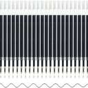 24 Pcs Retractable Black Gel Ink Refills, 0.7 mm Point Black Ink