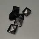 Pelopy 8 Pcs 2" x 2" Black Aluminum Pyramid Post Caps for Wooden or Metal Fence Posts, Weatherproof Decorative Pyramid Covers for Decks, Mailboxes, and Corridors