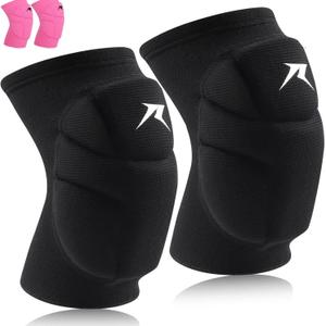 Volleyball Knee Pads,Knee Compression Sleeve Support for Men Women with High Protection Pads,Professional Grade Knee Pads (black, Medium & Large) Volleyball Knee Pads,Knee Compression Sleeve Support for Men Women with High Protection Pads,Professional Grade Knee Pads (black, Medium & Large)
