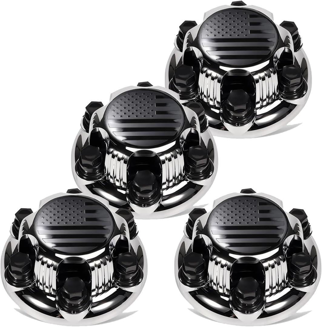 Chrome 6 Lugs Wheel Center Cap for Silverado, Avalanche, Suburban, Express, Sierra, Yukon, Savana 1500 2500 3500, 16/17 Inch Rim Hub Cover, OEM Replacement