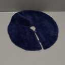 Christmas Tree Skirt Decoration 15" Mini Plush White Faux Fur Xmas Tree Skirt Decorations for Christmas Party Holiday Deco (Royal Blue)