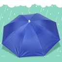 Umbrella Hat, Adjustable Hands Free Foldable UV Protection Umbrella Cap for Fishing, Golf, Camping, Beach, Gardening and Sunshade Outdoor(royal blue)