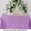ShiDianYi Sequin Tablecloth Rectangle 50x72-Inch Lavender Table Cloths for Parties Rectangular Table Cover Overlay Light Purple Sequin Fabric Linens Birthday/Baby Shower/Tea Party Decor