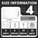 4 Pcs Desk Divider Privacy Panel 23.6 x 15.8 Inch Counter Desk Acrylic Panel Holder Free Standing Privacy Shield Work Station Desk Divider Partition for Offices Schools Call Centers (Frosting)