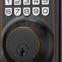 TEEHO TE001 Keypad Deadbolt, Oil Rubbed Bronze Weatherproof Keyless Entry