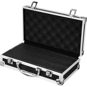 DOITOOL Portable Aluminum Alloy Toolbox with Lock Multifunctional Storage Case for Tools and Instruments Right Angle Design Soft Padded Protection Dimensions