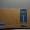 FITUEYES Design Corner TV Stand for 37"-65", Mid Century Modern White TV Stand with Marble Textured Glass Base & Concealed Storage, Metal TV Cart Decor for Living Room, TV Floor Stand Master Series