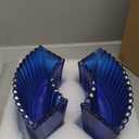 MCMCNCUIU Crystal Vases Set of 4, Blue Glass Vases, Crystal Vase for Centerpieces, Modern Flower Vase for Living Room, Bedroom, Kitchen, Dining Table, Shelf, Wedding, 6 Inches (Small-4 Pack)