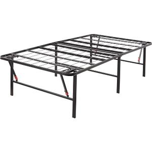 Metal Platform Bed Frame, Noise-Free Mattress Foundation with Tool-Free Assembly, 18 Inches High, Sturdy Steel Frame, No Box Spring Needed, Twin Size, Black, Size 71x38 inches