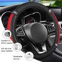 2 x Zpana Bling Car Steering Wheel Cover, Crystal Rhinestones Elastic Stretch Vehicle Steering Wheel Protecter for Women Girl, Automotive Interior Accessories, Universal for SUV Sedan Truck (Red)