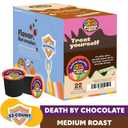 Crazy Cups Decaf Flavored Hot or Iced Coffee, for the Keurig K Cups 2.0 Brewers, Death By Chocolate, 22 Count (EXP 04/28/28)