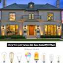 Outdoor Wall Light Fixtures, Exterior Waterproof Wall Lanterns, Porch Sconces Lighting with E26 Sockets & Glass Shades, Modern Matte Black Outside Lights for Patio Front Door Entryway Garage, 2-Pack