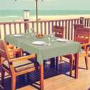 Sage Green Outdoor Tablecloth with Umbrella Hole & Zipper, Farmhouse Sage Green Decor Rectangle Tablecloth 60x102 Inch, Patio Table Cover Waterproof Table Cloth for Picnic/Party