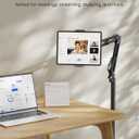 Tablet Floor Stand, 360-Degree Rotatable Metal Tablet Holder Stand, Adjustable Height and Angle iPad Stand, Universal Tablet Holder for iPad/Phone/Kindle/Tabs/E-Readers and all 4.7~12.9 Screen Devices
