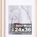 Egofine 24x36 Poster Frame Set of 2 Solid Wood Frame with Plexiglass Matted for 18x24 for Wall Mounting Hanging Picture Frame Vertically or Horizontally, Natural Wood