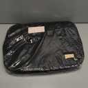 NISHEL Travel Toiletry Bag for women, Portable Hanging Organizer for Full-Sized Shampoo, Conditioner, Brushes Set, Makeup Accessories, Large Size, Black