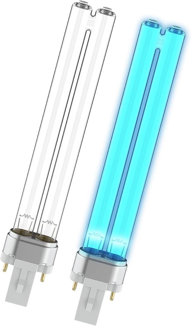 ANTOBLE 13 Watt UV Bulb for Pond Filter, 2 Pack UVC G23 Base Light Bulb Compatible with Jebao Sunsun Grech Vevor Pond Filter