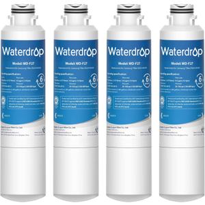 Waterdrop DA29-00020B Replacement for Samsung Water Filter HAF-CIN/EXP, DA29-00020B, HAF-CIN, DA29-00020B-1, RF28HMEDBSR, RF263BEAESR, RS25J500DSR, RF263TEAESG, HDX FMS-2, DA97-08006A-1, 4 Filters