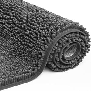 Cybstrax Bath Rug Mat, Extra-Soft Absorbent Chenille Bathroom Mats, 60" x 30" Non-Slip Rubber Backing, Large Washable Bath Mat for Bathroom Floor, Home Decor Accessories, Grey
(2'6" x 5' (Rectangular))
