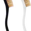 TWO STONES Climbing & Bouldering Brush with Natural Firm Boar's Hair Bristles and Durable Handle, Climbing Chalk Brush Designed for Ultimate Performance on Climbing Wall Indoor or Outdoor (Black&white)