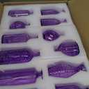 Glass Bud Vases 24 in Bulk, Small Purple Vase Glass Vases for Flowers Modern Ribbed Colored Bud Vase for Decor Wedding Flower Vase in Bulk Vintage Decor Bridal Shower Centerpieces Home Decoration