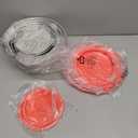 E-far Stainless Steel Mixing Bowls with Lids Set, 5-Piece Nesting Salad Bowls with 3 Grater Attachments and Non-Slip Bottoms, Size 4.6, 2.6, 2, 1.5, 1QT for Kitchen (Red)